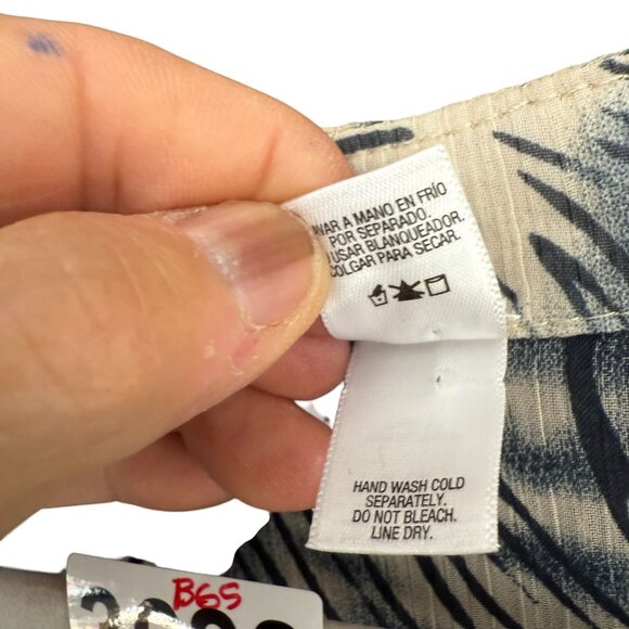 Studio S Zebra Print Open Front Fringe Cardigan Kimono One Size Beige Blue - Picture 4 of 7